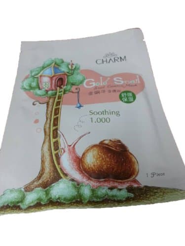 Charm Gold Snail Essence Soothing Facial Mask Sheet, 1 Count