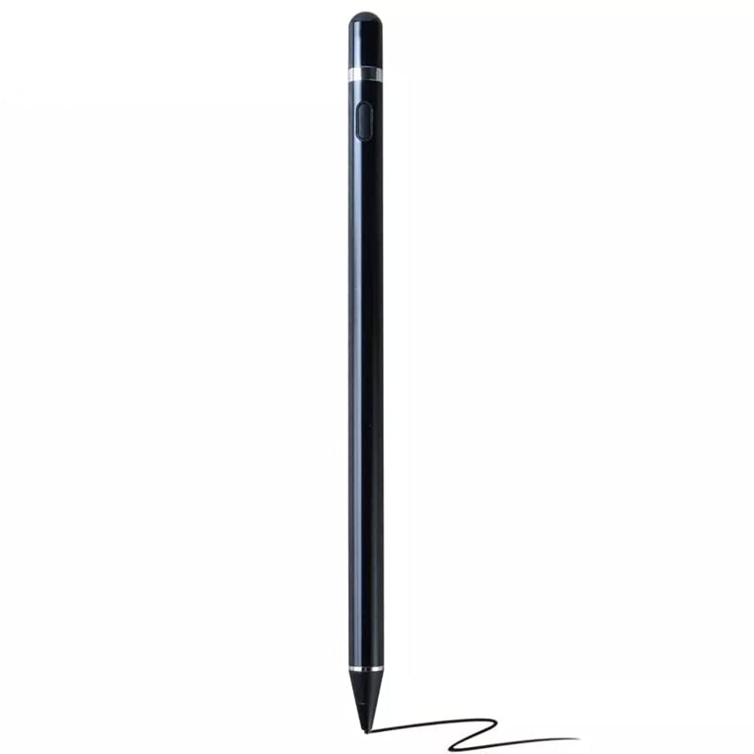 Active Stylus Pens for Capacitive Touch screen, Rechargeable Fine Point Universal Digital Pen, Compatible iPad/ iPad Pro/ HP/ Samsung Android/ Tablets/ Phones IOS and all other Smart Devices. (BLACK)