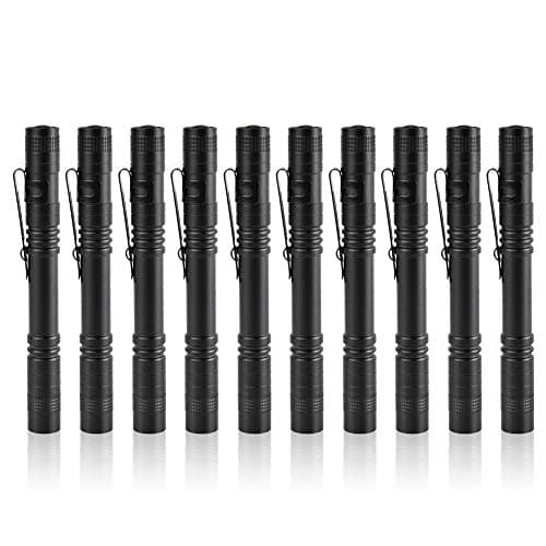 CASTNOO10 Pack LED Pen Light Flashlight, Mini Pen Flashlight, Medical Penlight with Clip, Pocket Flashlight for Nurses, Inspection, Emergency