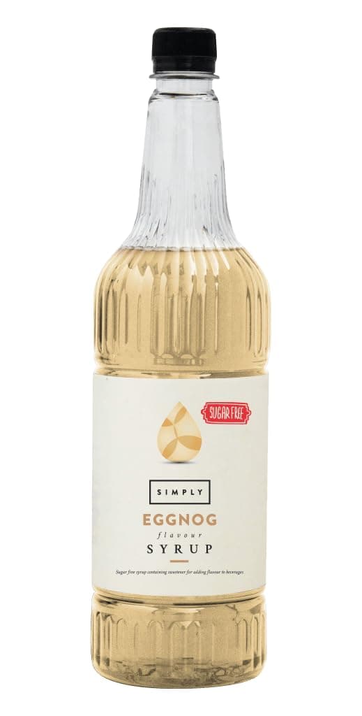 Simply Sugar Free Eggnog Syrup, Low Calorie, Vegan & Nut Free Flavoured Syrup for Coffee, Cocktails & Baking (1 Litre)