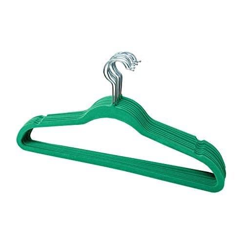 Linen Store Velvet Slim Flocked Hangers 120 Pack - Turquoise