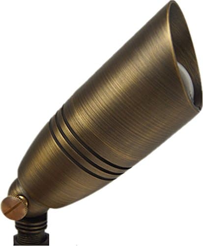 illuminous Professional Quality 12V Outdoor Landscape Light, Constructed of Solid Brass. MR16 12V SPOT Light Fixture with 1M Wire and Spike