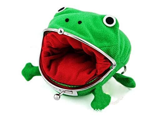 Cosplay Anime Frog Coin Purse Cute Pouch Wallet Small Money Bag Plush Purse for Funny 3225 (Frog-3325)