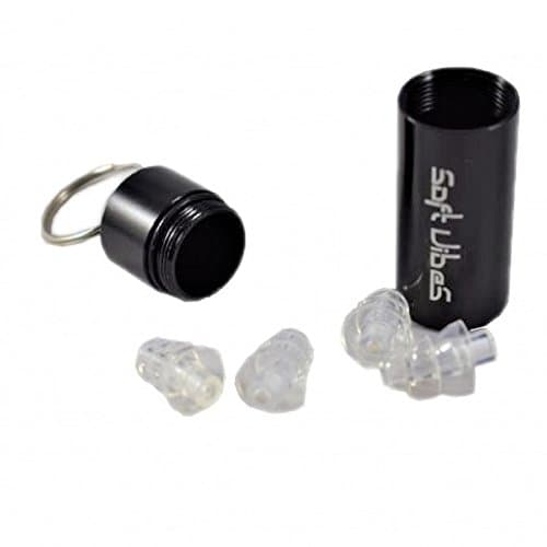 2 Sets of Reusable High Fidelity Earplugs - Designed for Music Festivals, Concerts, and Motorcycles (Triple Layer 28dB Reduction)