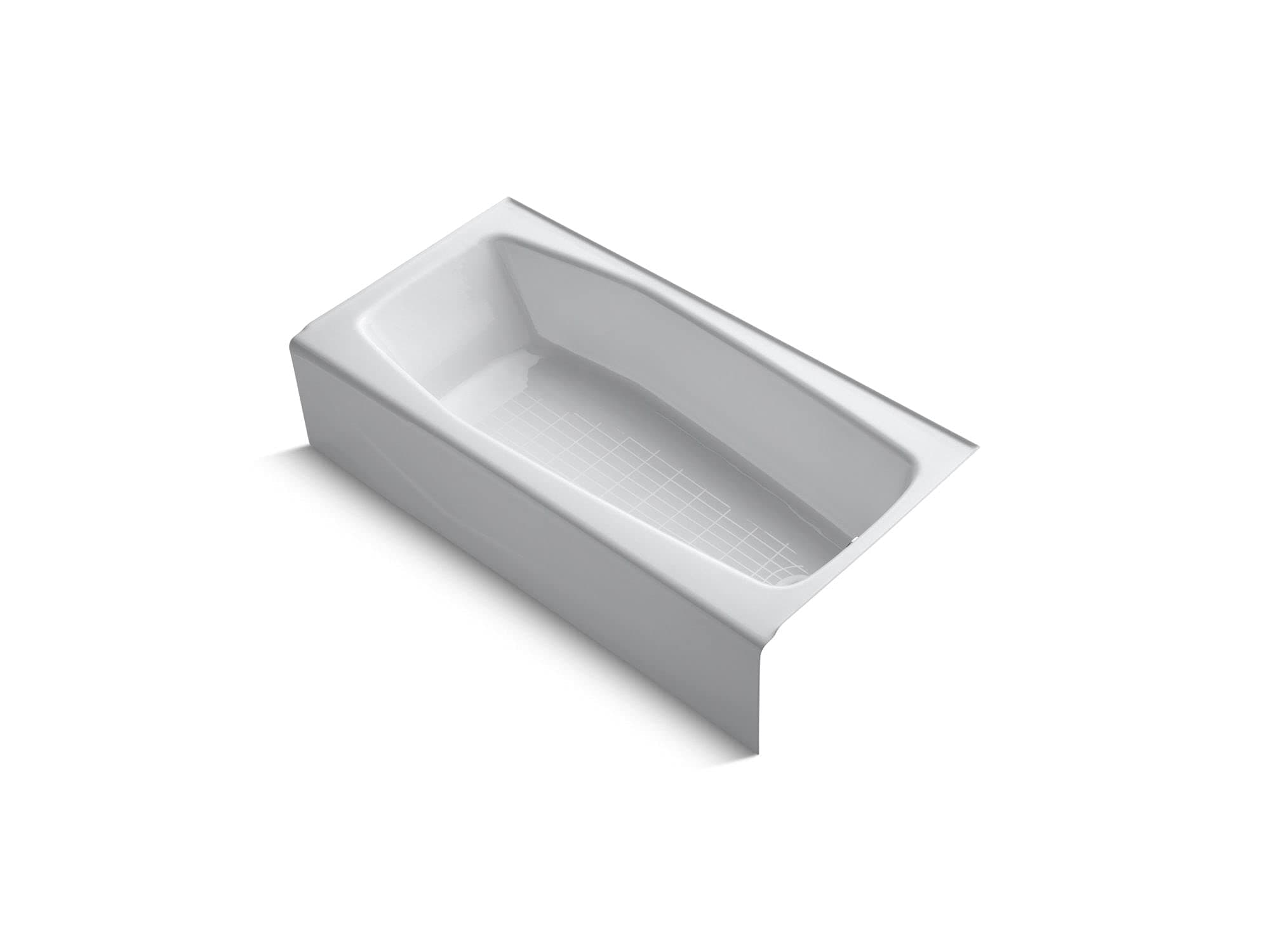 716-0 Villager 60" x 30-1/4" Alcove Cast Iron Bathtub with Right-Hand Drain and Integral Apron, Safeguard Slip-Resistant Surface, White