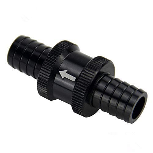 PQY 1/2" 12mm Non Return One Way Fuel Check Valve Aluminium Alloy Petrol Diesel