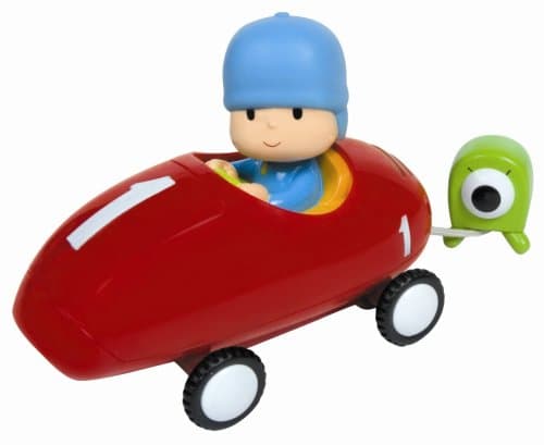 Pocoyo in Racing Car with Alien