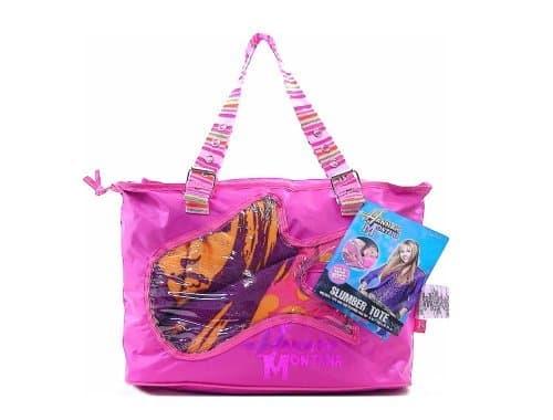 Disney Hannah Montana Pink Slumber Tote Bag and Stay Over Night Sleeping Bag