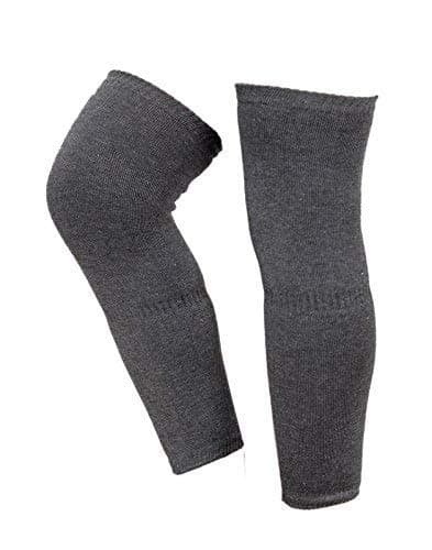 KrystleMen's Wool Warm Winter Protection Knee Cap (Grey, Free Size)