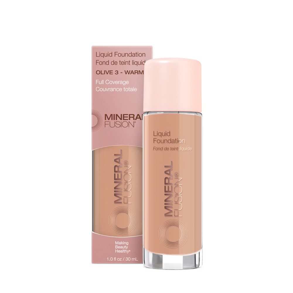 Full Coverage Foundation, Liquid Foundation - Olive 3- Medium Complexion w/Olive/Green Undertones, Lightweight Matte Finish, Up to 12 Hr Hydration, Hypoallergenic & Vegan, 1 fl. oz
