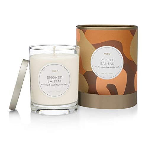 KOBOSmoked Santal Candle (11 oz) | 100% Pure Soy Candle | All Natural Scented Candle, Hand-Poured in USA | 80 Hour Long Burning Candles | Scented Candles for Home
