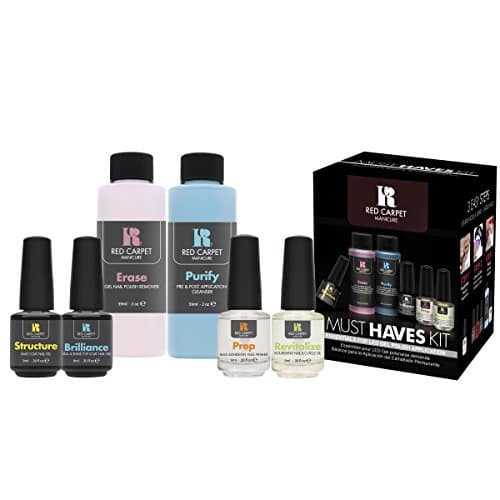Red Carpet Manicure Must Haves Kit LED Gel Nail Polish Set, Kit with Base and Top Coat, Gel Nail Polish Gift Set