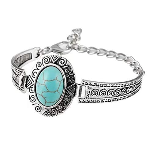 Womens Retro Bracelet Clouds Flowers Turquoise Bracelet Womens Accessories