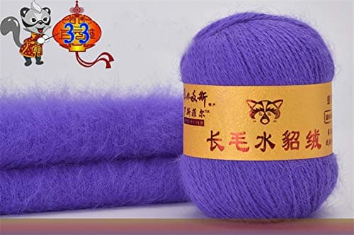 xinchenglove 2.47 Ounces / 4.93 Ounce / 9.87 Ounce/Balls Wool Yarn for Knitting Long Hair Mink Cashmere line Hand Knitted Scarf line coarse Mink Cashmere Yarn Decorate AQ063 (33,9.87 Ounce)