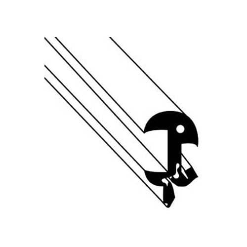 Franklin Machine 279-1025 - Eliason Double-Action Swing-Door Acrylic Window Gasket Sold In Straight Lengths, Black Rubber