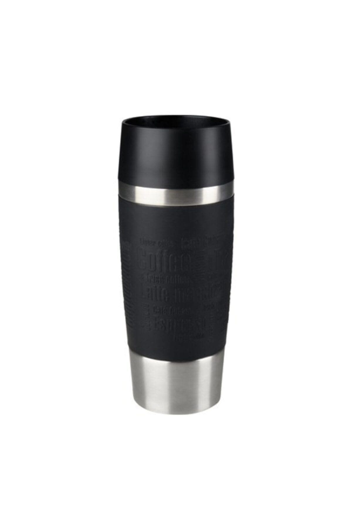 Tefal Travel Mug, 0.36L Capacity, Thermal, 360° Drinking Area, Black, Stainless Steel & Plastic, K3081114
