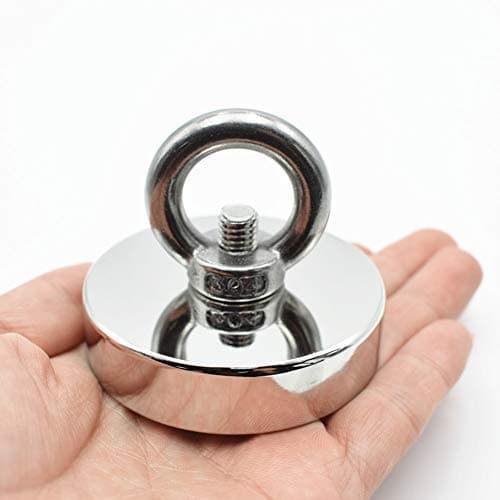 Xhigh Super Powerful Round Salvage Magnets Permanent Neodymium Strong Magnet Hook Deap Sea Salvage Equipments Fishing Magnets Eyebolt Magnet salvage-60mm salvage hook 60mm