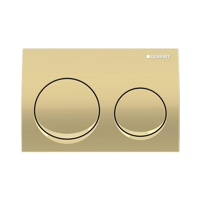 Geberit Flush Plate | Brass | Alpha 20 series | 115.040.QE.3 |2 years warranty | Front Actuation Dual Push Plate for Geberit Concealed Tank | Compatible with Geberit Flush Tank (Round)