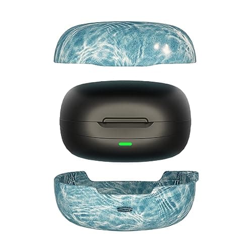 Raycon Protective Case for Raycon Fitness Earbuds - Built for Extra Protection, Wireless Charging Compatible, Lightweight, Earbud Accessories, Expressive Designs (Blue Water)