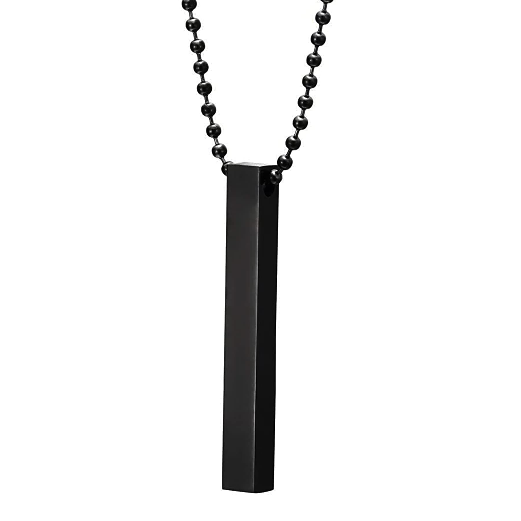 Men's Jewellery 3D Cuboid Vertical Bar/Stick Stainless Steel Locket Pendant Necklace for Boys and Men PD1000871