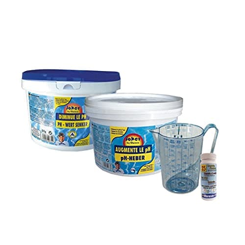 MAREVA Joker Balancing Pack for Swimming Pool Water - pH Reducer - pH Booster - Revacil tabs - Measuring jug
