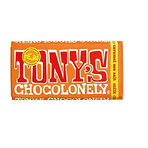 Tony's Chocolonely Milk Chocolate Caramel & Sea Salt Bar - 180g, 2 Pack