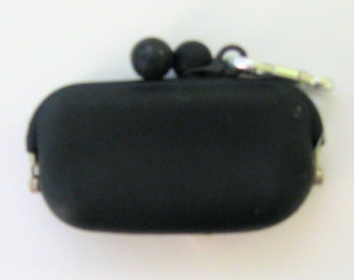 Black Jellie Silicone Coin Purse with Key Chain