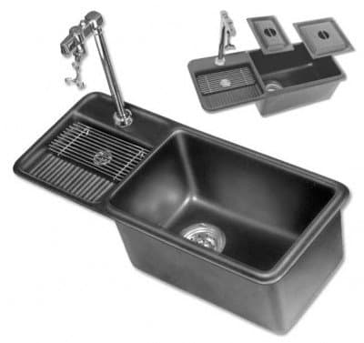 Compact Deep Ice Bin & Water Station (Insulated)(Faucet NOT Included)