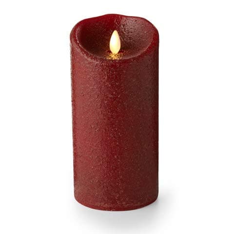 Luminara 02123-3.5" x 7" Rio Red (Unscented) Wavy Edge Realistic Flame Battery Operated LED Wax Candle Light with Timer