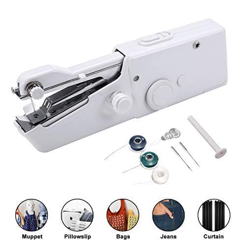 Portable Sewing Machine, Mini Cordless Handheld Stitch Electric Household Tool for Fabric, Clothing, Kids Cloth, Home Travel Use