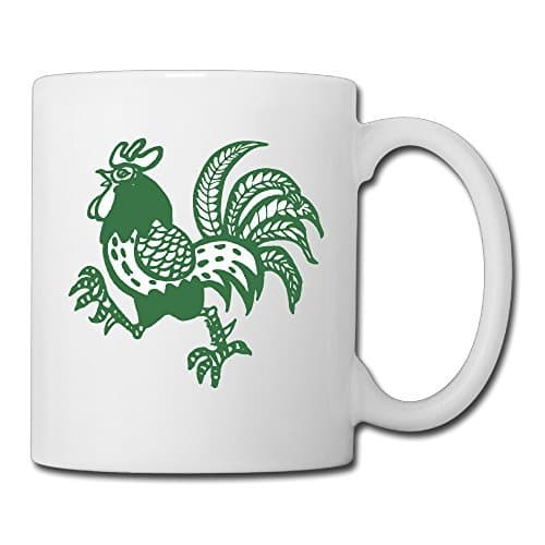 Retro Rooster Chicken Farm Large Ceramic Cute Coffee Mugs