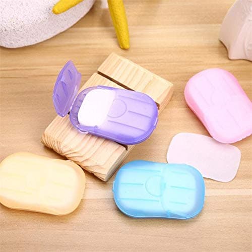 ubervia Convenient Washing Hand Wet Wipes Travel Paper Soap Scented Slice Sheets Foaming Box