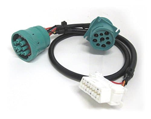 Mobilistics 9 Pin Green Type 2 Deutsch to OBD2 Y Splitter Truck GPS New Freightliner Western Star Kenworth