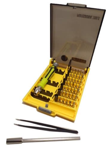 45 in 1 Precision Screwdriver Tools Set with Tweezers & Extension Shaft. Professional Kit Chrome-Vanadium Steel