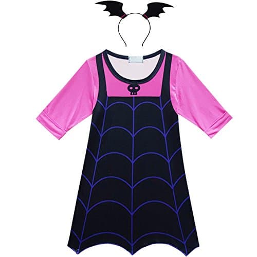 KUFV Vampirina Cartoon Deisign Half Sleeves Costumes Dress For Party Celebration
