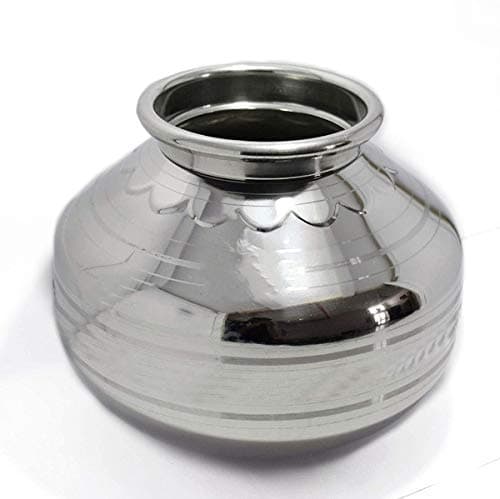 BHATI Stainless Steel Water Pot, Matka, Handi, Water Container, Water Pot (10 Ltr)