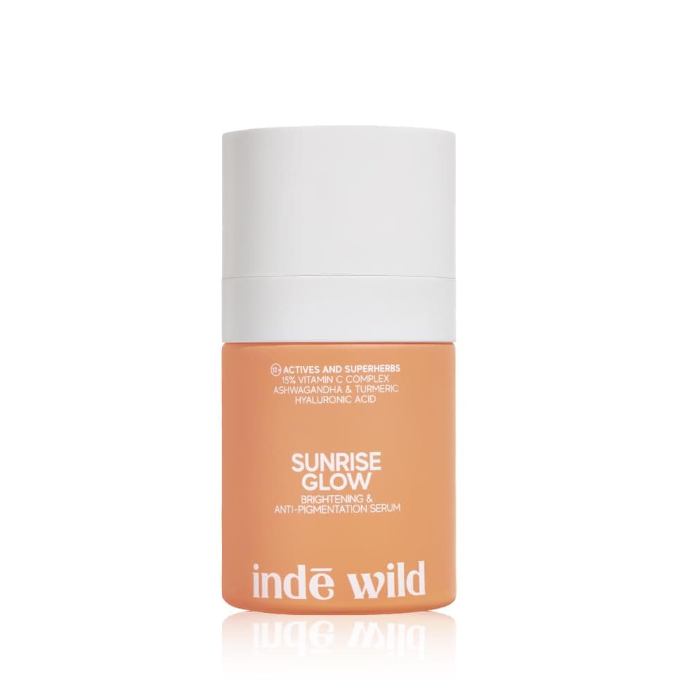 indē wild Sunrise Glow 15% Vitamin C Serum (30 ml) | With Turmeric, Niacinamide, Ashwagandha, and Hyaluronic Acid | Suited for Acne Scars, Hyperpigmentation and Brightening