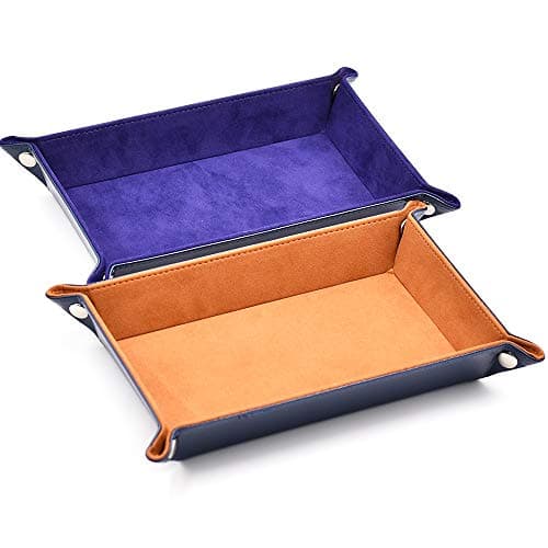 UDIXI Dice Tray 2 Pcs Velvet Rolling Tray Holder for DND D&D TMG Role-Playing Table Games