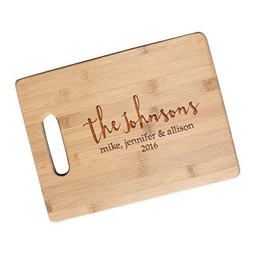 Personalized Bamboo Cutting Board, Custom Engraved Wood Cutting Board - JS18
