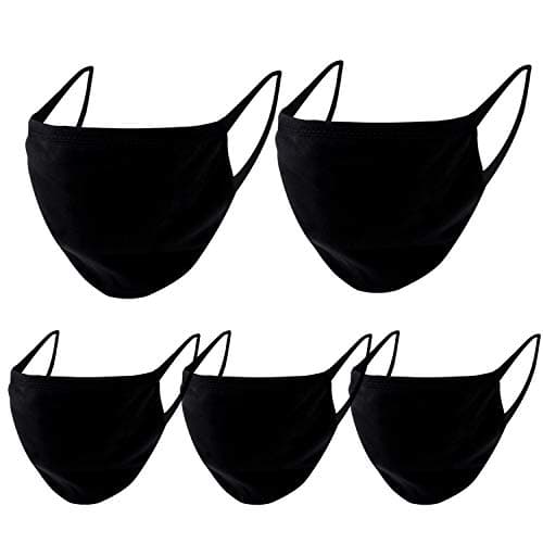 5 Pack Unisex, Washable And Reusable Face Shield With Elastic Ear Loop Cover Full Face Anti-Dust