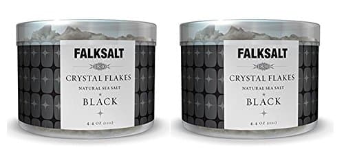 Falksalt Crystal Flakes Natural Sea Salt/ BLACK (Pack of 2)