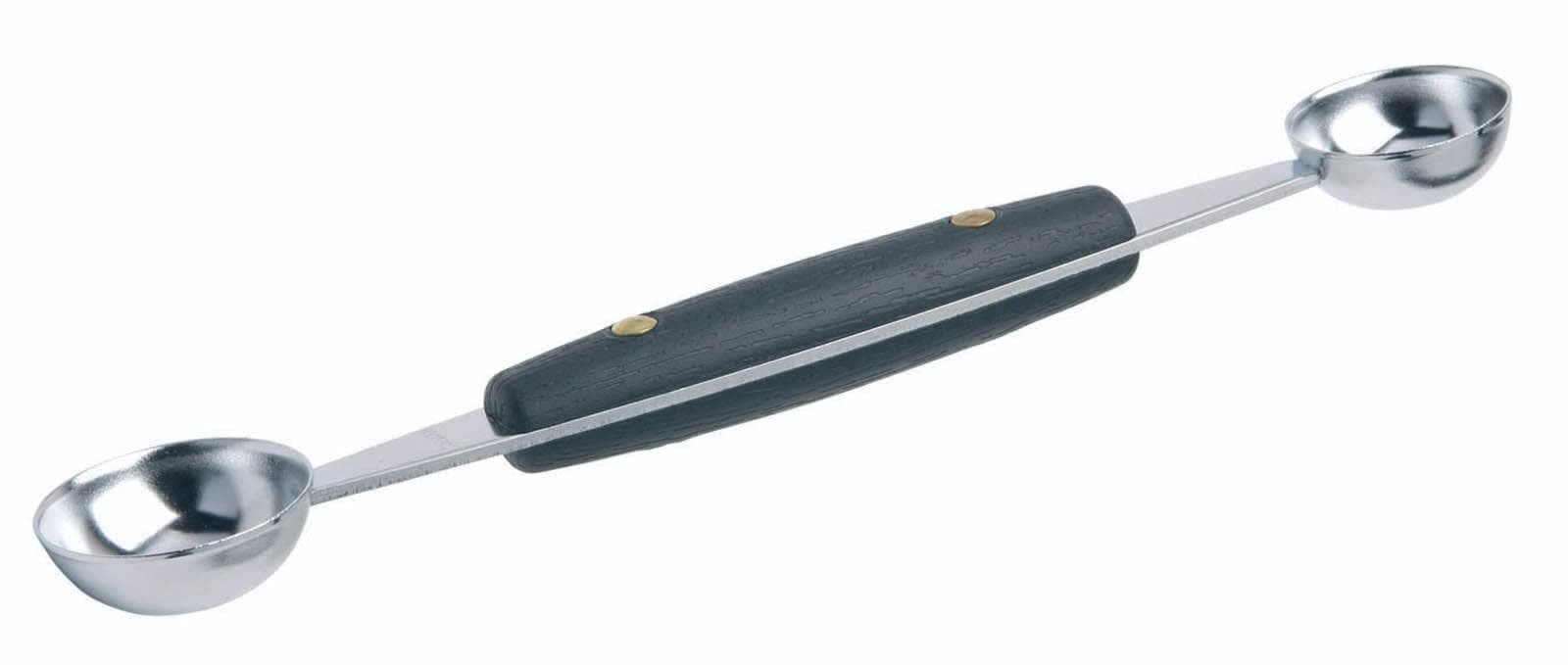 KitchenCraft Double Melon Baller/Parisienne Scoop, Stainless Steel with Comfortable Handle, 2.4 / 3cm (1/1.3'')