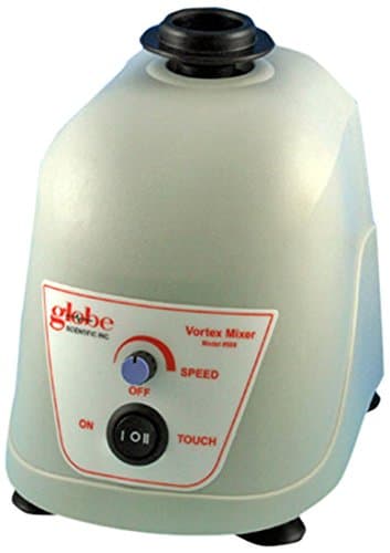 Globe Scientific500 Vortex Mixer with Universal Cup Head, 115V, 3200 RPM, 4 Degree Celsius