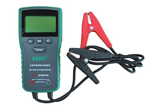 Automotive Battery Tester 12V & 24V Voltage With Cold Cranking Amps 100-1700 Battery Analyzer For Battery Status, Engine Activtion System, Charging System, Maximum Work Loading 4 IN 1 by Douyi
