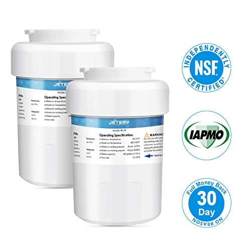 JETERYNSF/ANSI-42 Certified GE MWF Refrigerator Water Filter Replacement, Smartwater Fridge Cartridge Compatible for GE MWFA, MWFP, GWF, GWFA, GWF06, 46-9991,Pack of 2