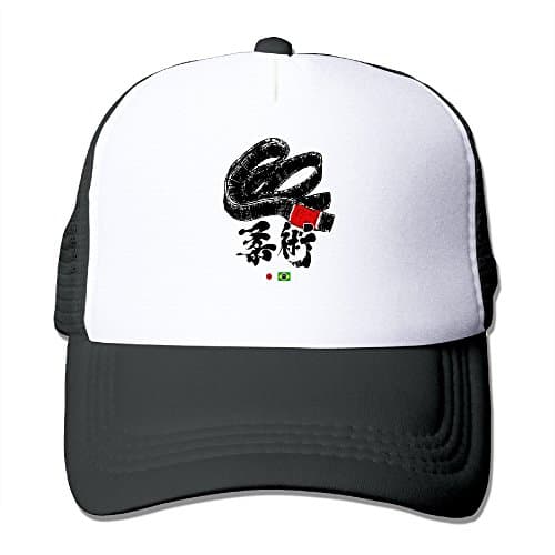 89cRDYOO Brazilian Jiu Jitsu Trucker Cap With Mesh Adjustable Hat Caps Black