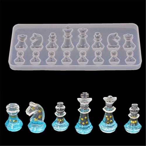 Resin Molds, Epoxy Molds for Jewelry Making DIY Craft, International Chess Shape Silicone Mold DIY Artcraft Project Gift Making Tools Set Home Decoration