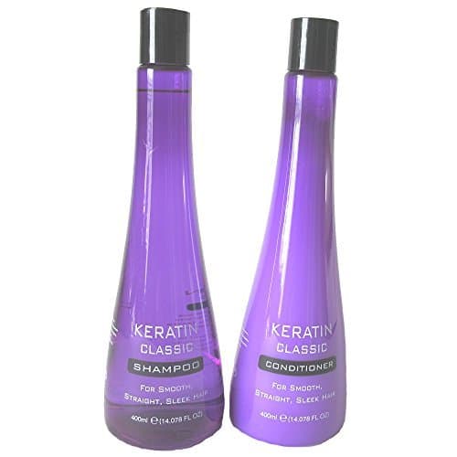 Keratin Classic Smooth Sleek Shampoo (400 ml) and Conditioner (400 ml)