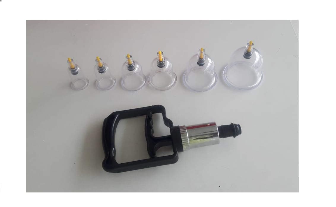 Hijama 6 Cups and Pump Massage Set, Black