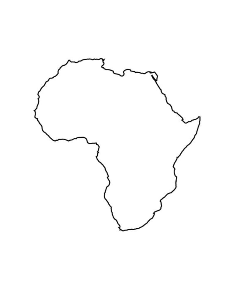 Pack of 3 Africa Stencils Made from 4 Ply Mat Board 11x14, 8x10, 5x7